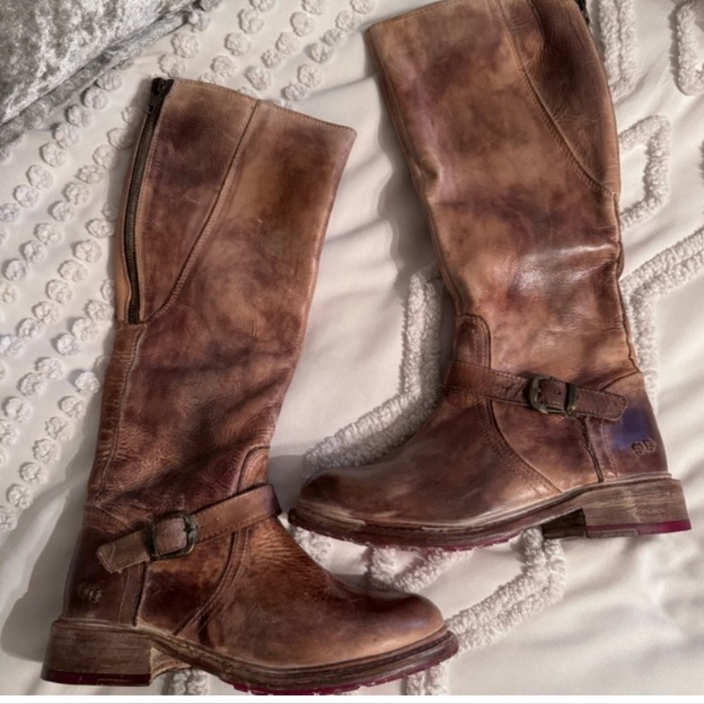 BED STU Glaye Cobbler Series Women's Distressed Leather Boots Size 9